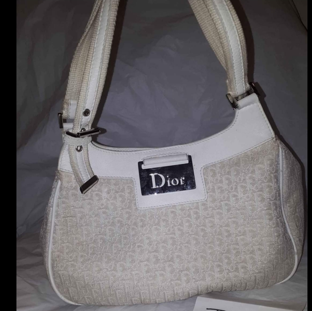 Dior White Monogram Purse